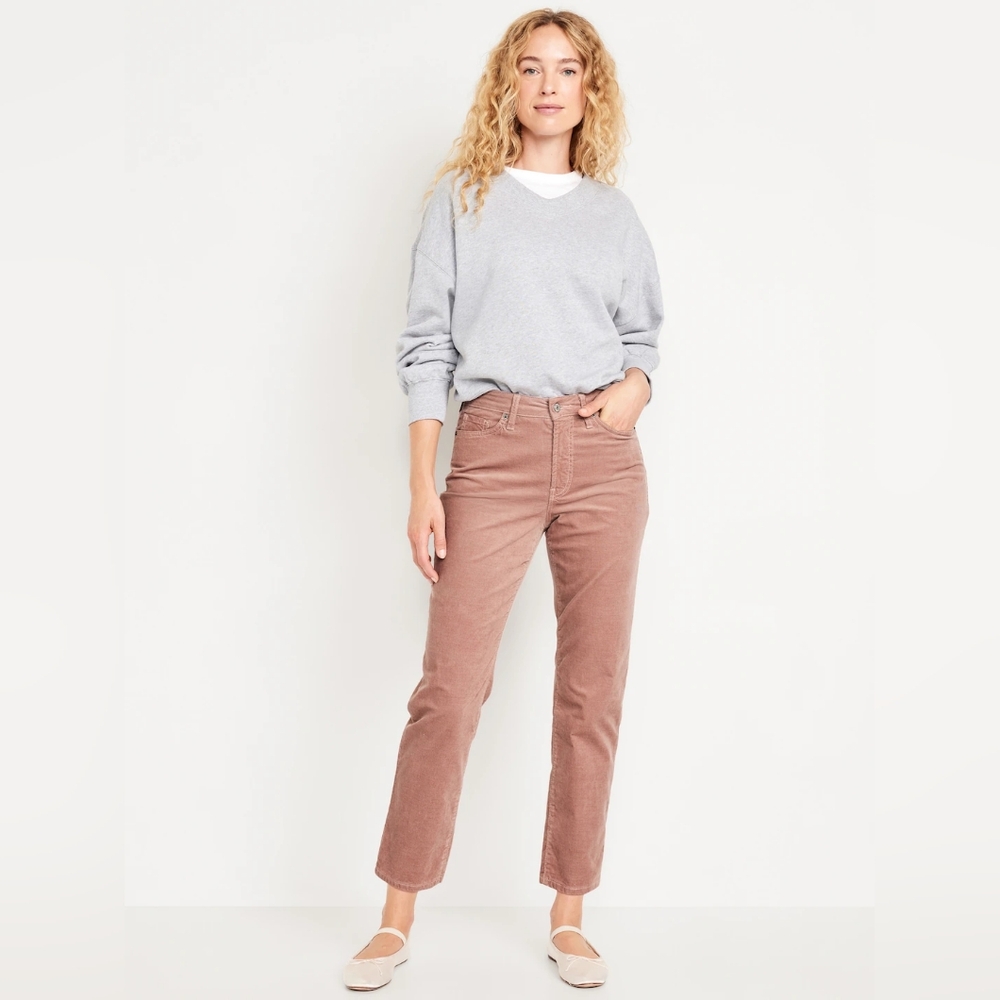 OLD NAVY High-Waisted OG Straight Corduroy Ankle Pants - Picture 3 of 4